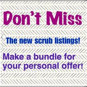 Scrubs- new listings- in excellent condition